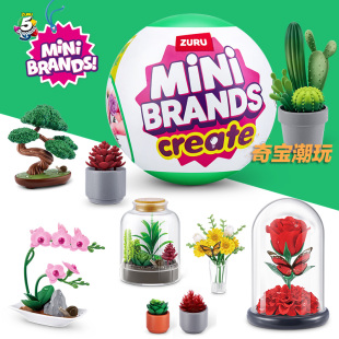 ZURU迷你花园植物惊喜球盲盒潮玩微玻璃小景观生日礼物办公桌鱼缸