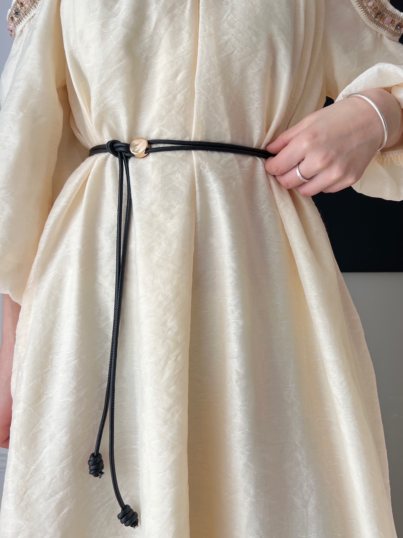 细绳子腰带女夏季配裙子衬衫时尚装饰百搭可调节软皮长款腰绳潮