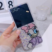 适用三星折叠zflip7手机壳奢华水钻全身卡通满钻手机套zflip5