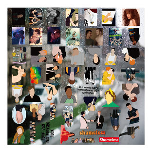 无耻之徒UV转印贴卡通套图水晶标签户外防水头盔汽车手机装饰贴纸