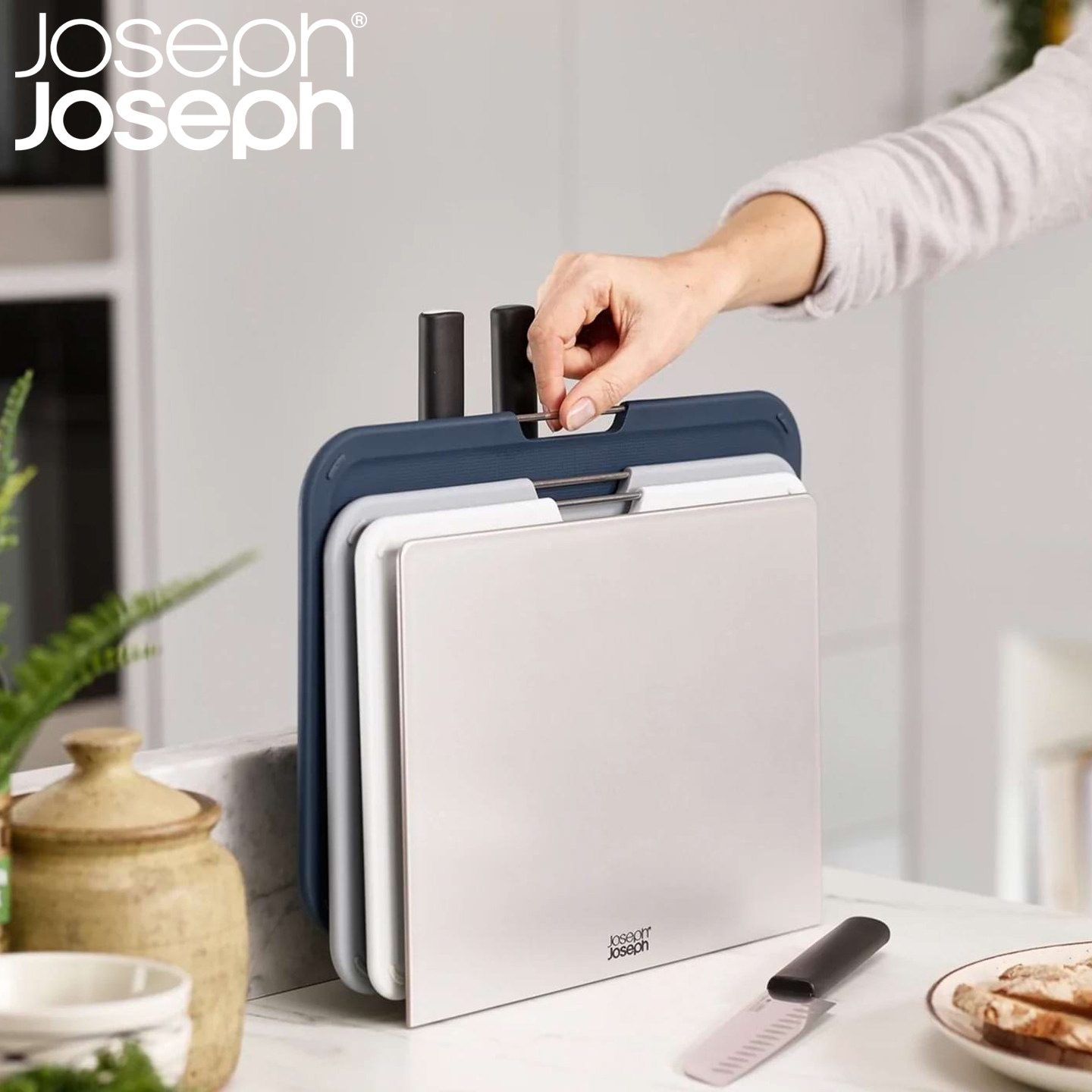 英国JosephJoseph 菜板家用宝宝辅食分类切菜板砧板案板带刀套装