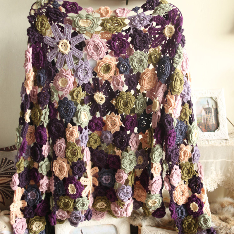 早秋羊绒套头衫重工手工