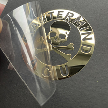 mastermind潮牌logo手机贴纸 骷髅头镀金贴纸 充电宝贴电脑贴纸