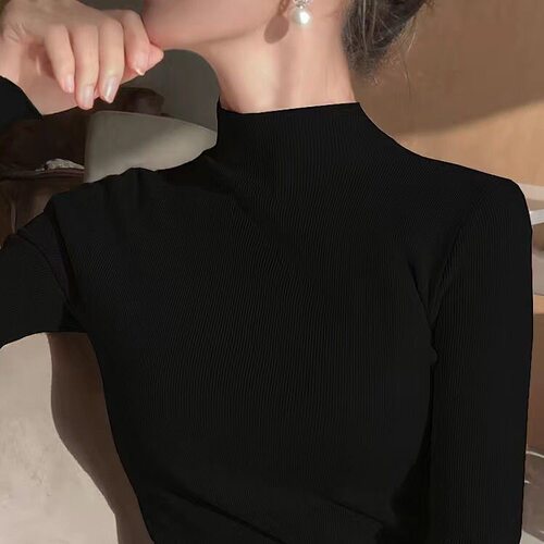 冬季洋气半高领毛衣新款爆款女内搭修身显瘦气质长袖针织打底衫女