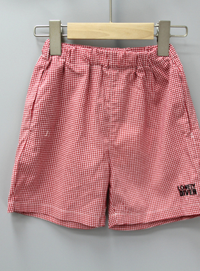 R-XXBY家80-120夏品牌折扣童装/小童柔软薄款休闲宽松短裤22136红