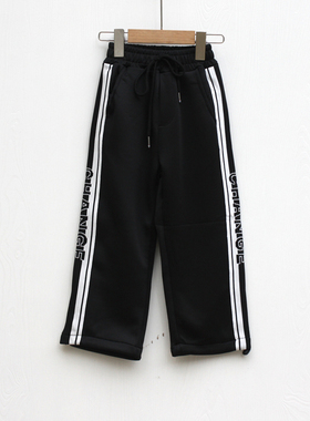 AS欧系列110/140秋装 品牌童装折扣/童休闲加绒加厚长裤70055黑