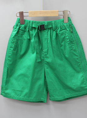 JD-HO家140夏 品牌童装折扣/中大童薄款休闲款短裤12333绿
