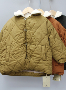 GS左xiang家120秋冬 品牌童装折扣/童加绒棉袄开衫外套22395三