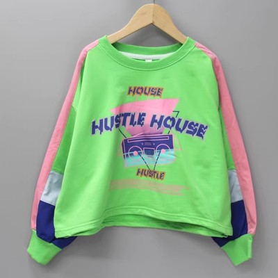 福利L续系列120春秋Ⅱ 品牌童装折扣/儿童中厚长袖卫衣衫21952绿