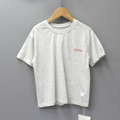Y阿muA和120-150夏品牌童装折扣/童薄款短袖T恤衫23689浅灰