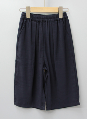 S吾系列120夏 品牌折扣童装/儿童休闲简约薄五分中裤6161青