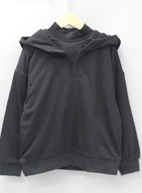 G吾系列140秋冬 品牌童装折扣/儿童休闲长袖上衣卫衣06250黑