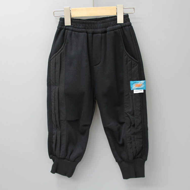 G-I家110/120秋冬 品牌折扣童装/儿童加绒针织休闲长裤9296黑