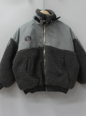 G-GS家100/120秋冬 品牌童装折扣/儿童夹棉上衣开衫外套80157灰