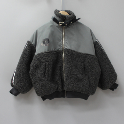 G-GS家100/120秋冬 品牌童装折扣/儿童夹棉上衣开衫外套80157灰