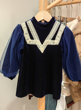 J-M家80-100春秋 童装品牌折扣/女童休闲长袖连衣裙57113丈青