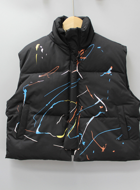 GD黑yu白110秋冬品牌童折扣/童休闲夹棉开衫马甲背心66532黑