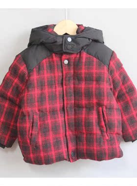 T城系列80冬装 品牌童装折扣/儿童休闲棉衣棉袄外套43355红