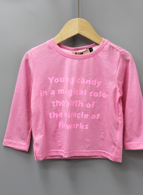 S欧系列80-110春秋 品牌童装折扣D儿童纯棉长袖T恤休闲31282粉