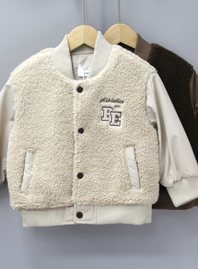 S-Sily家100秋冬品牌童装折扣/童中厚夹棉棒球服外套35327二