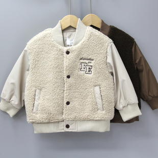 S-Sily家100秋冬品牌童装折扣/童中厚夹棉棒球服外套35327二