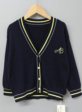 S欧系列110春装 品牌童装折扣/儿童毛衣开衫休闲外套61409青