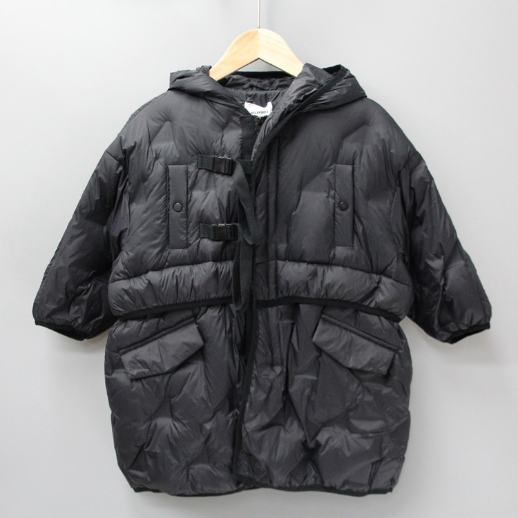 Y-WO*BO110/120冬 品牌折扣童装/中大童简约休闲羽绒外套69546黑