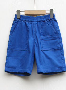 S-HO系列120-150夏装 品牌童装折扣/童纯棉休闲短裤中裤11499兰