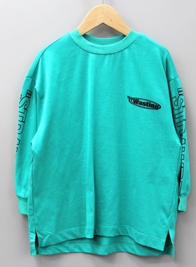 福利L莓系列110-150春秋品牌童装折扣童套头毛圈卫衣长款90960蓝