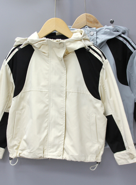 G-Fa吱140/160春秋品牌童装折扣/大童双层冲锋衣开衫外套17171二