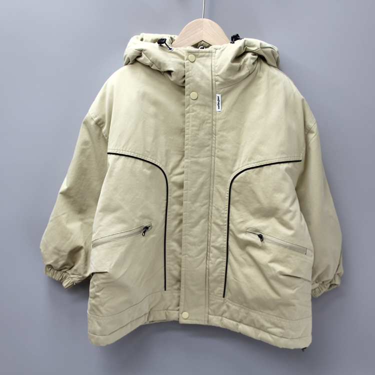G加jian家130/150冬品牌童装折扣/大童夹棉软风衣开衫外套66025卡