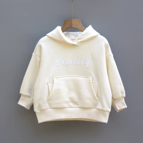 EI系列105/110秋装 品牌童装折扣/棉加绒中厚休闲卫衣55501杏
