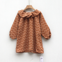 T芭系列100/120春装 品牌童装折扣/童长袖连衣裙娃娃衫80359桔黄