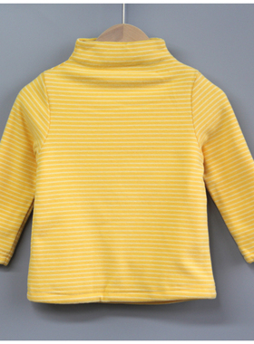 安系列80-120秋冬 品牌童装折扣/儿童舒适加绒打底上衣17167黄