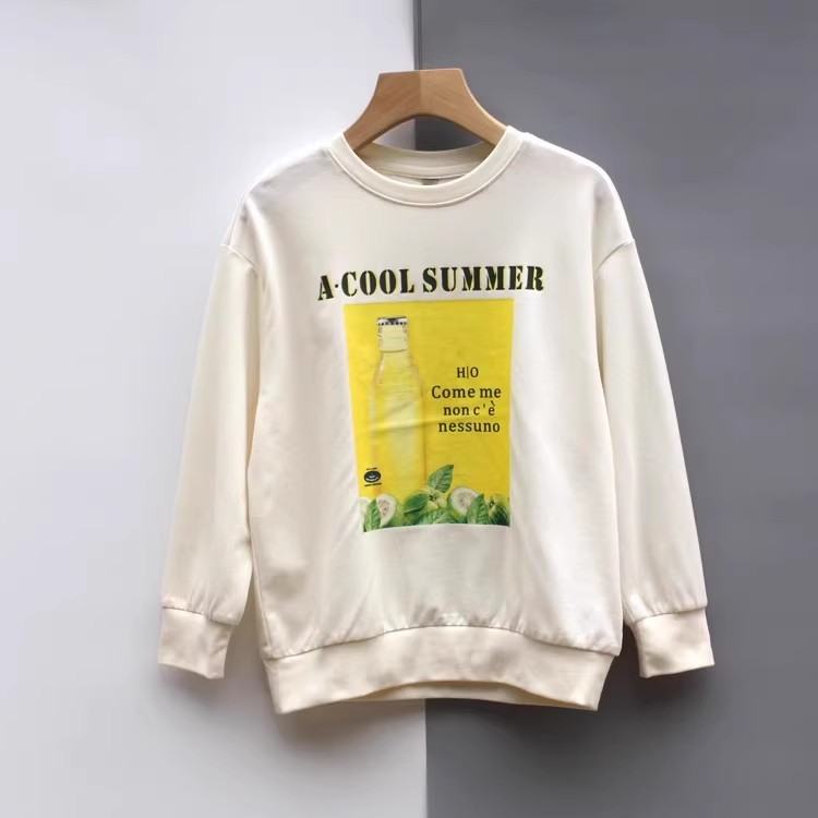 福利G-HO系列110春装品牌折扣童装/儿童纯棉舒适长袖T恤衫21808杏