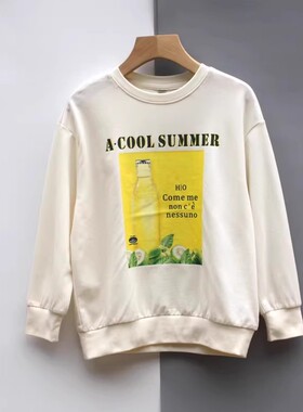 福利G-HO系列110春装品牌折扣童装/儿童纯棉舒适长袖T恤衫21808杏