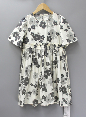 G牛duo家150夏品牌童装折扣/童纯棉布短袖薄款连衣裙33790白