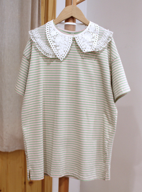 柏系列110-130夏装品牌童装折扣/女童短袖柔软长款T裙12473粉绿