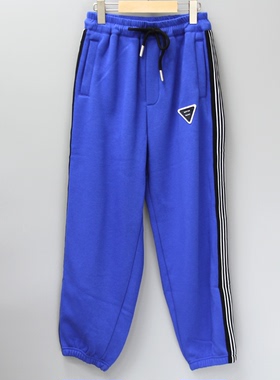 G百系列160秋冬 品牌童装折扣/少年一体绒加厚长裤2960蓝