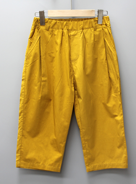 K-HO家160春夏品牌童装折扣儿童工装棉休闲八九分裤11357黄