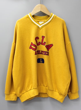 G安系列140春秋 童装品牌折扣/儿童休闲上衣V领卫衣18655黄