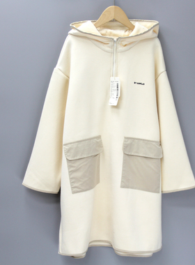 安系列120-150冬品牌童装折扣/儿童休闲针织卫衣裙30570白