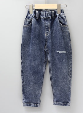 安系列160春秋 童装品牌折扣/儿童休闲长裤牛仔裤23437兰