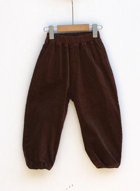 又系列120/130春秋装 品牌童装折扣/儿童纯棉灯笼休闲长裤18511咖