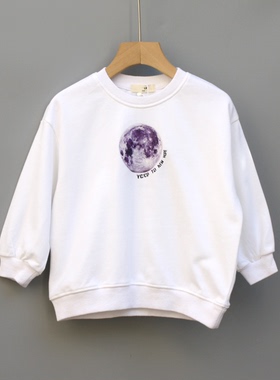 T衣ch家90-110春秋Ⅲ品牌童装折扣/儿童纯棉长袖卫衣休闲23813白