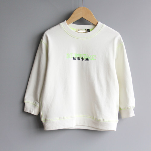 欧系列100-120春秋 品牌童装折扣/儿童棉长袖卫衣休闲62049白