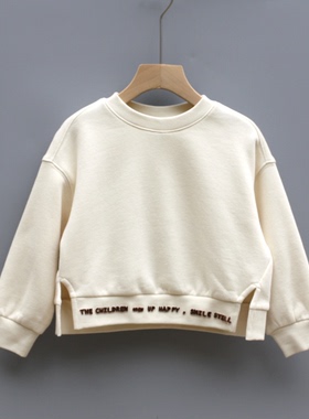 EI系列120秋装 品牌童装折扣/童纯棉加绒中厚休闲卫衣83023杏