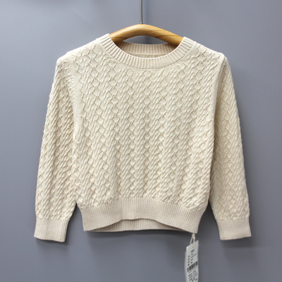 福利J欧系列90-110春秋品牌童装撤柜折扣/长袖毛衣薄款31187杏