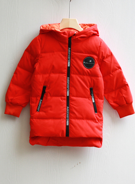 N宫系列80-120冬装 品牌童装折扣/童带帽羽绒服厚款外套51852香橙
