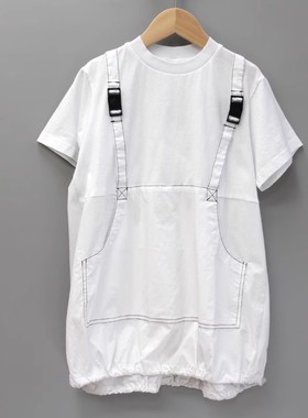 福利T吾系列110夏Ⅲ品牌童装折扣/女童短袖文艺连衣裙08110白